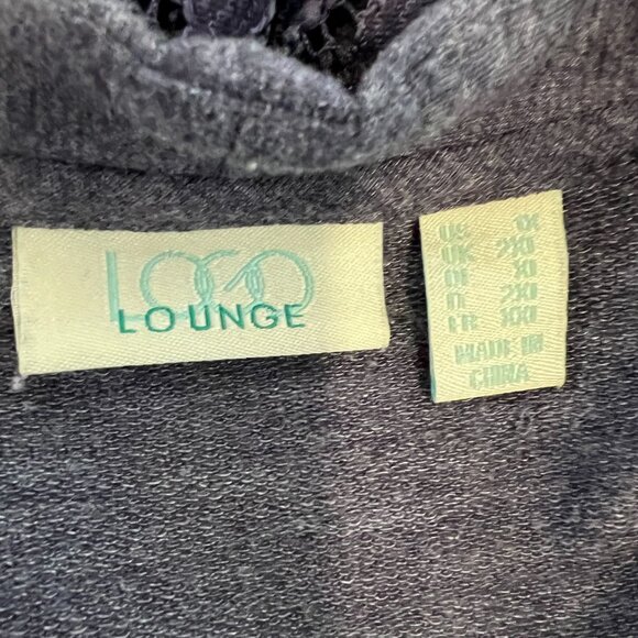 LOGO Lounge by Lori Goldstein Blue Zip Front Cardigan with Lace Back Size 1X - Picture 8 of 10